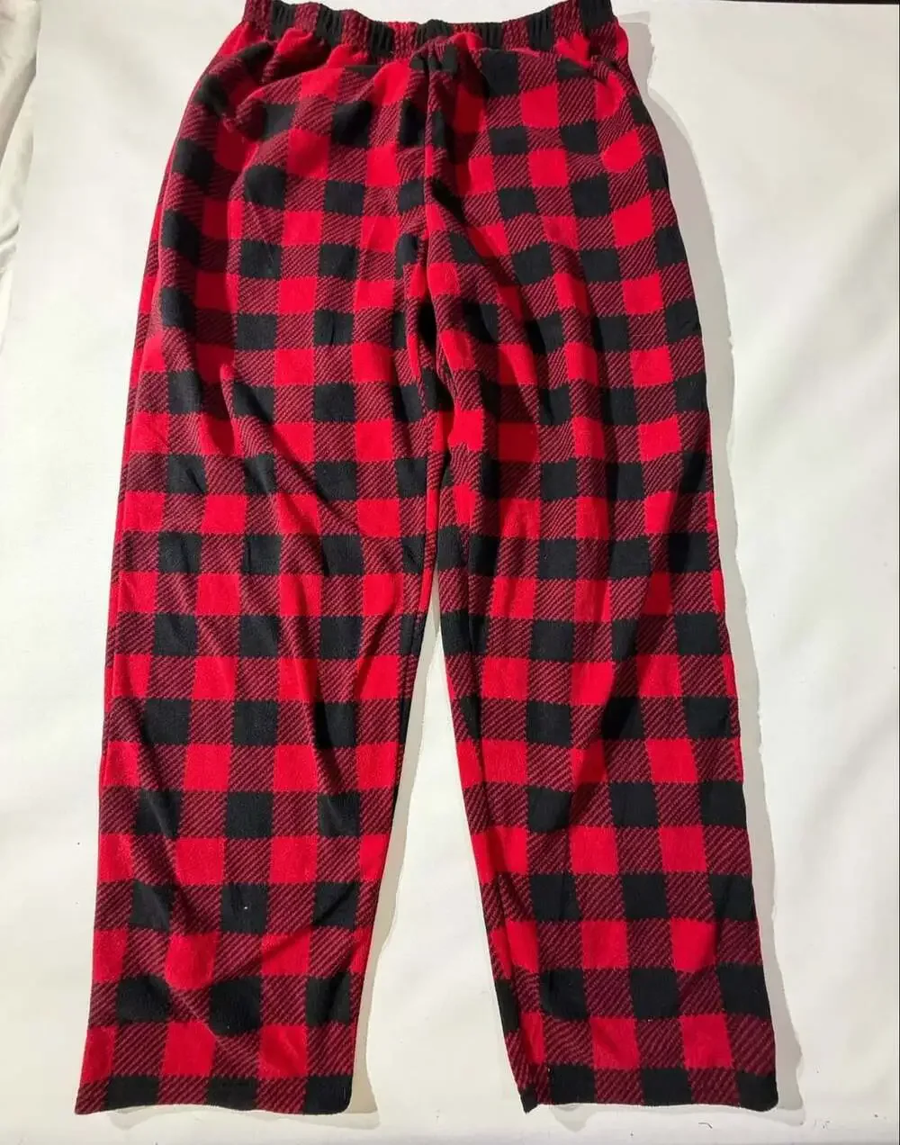 The Children's Place Boys Red Buffalo Plaid Fleece Pajama Pants Large 10/12